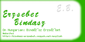 erzsebet bindasz business card